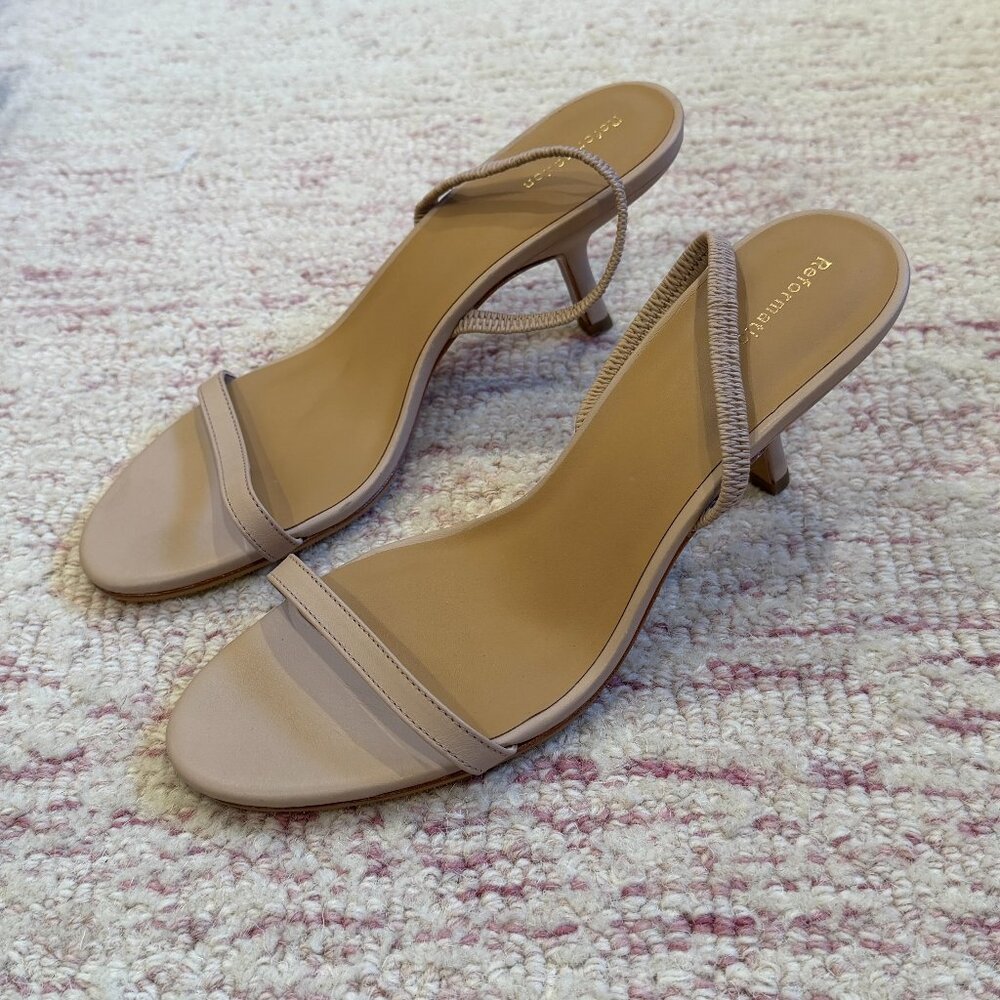 Reformation Nude Kitten Heel